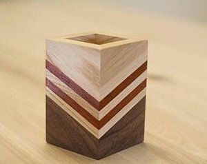 Handmade Wooden Desk <b>Caddy</b> for Stationery Elegant Wooden Organizer for Pens and Pencils Modern Wood Pen Holder for Office Worksp - Product Image 5