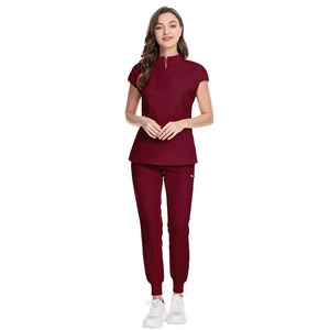 Conjunto de Uniforme Médico Unisex Azul Marino, Tela Twill de Spandex/Poliéster, Pantalones Tipo Jogger con Función de Detección de Agujas FONILBEST - Product Image 2