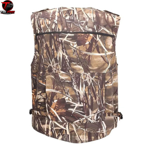 Gilet de chasse camouflage pour hommes, col en V, multi-poches, respirant, sans manches, gilet utilitaire d'extérieur, vêtements d'automne - Product Image 6