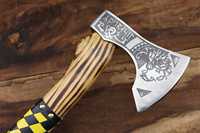 Hache de combat Viking OEM artisanale en acier inoxydable, design personnalisé, avec poignée en bois de frêne, 100% haute qualité