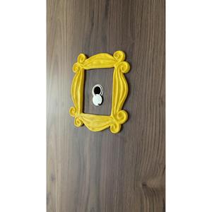Decorazione per porta di amici Monica 22cm di grandi dimensioni decorazione per porta gialla cornice Vintage