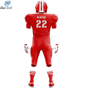 OEM Custom Breathable American Football Uniform Set with Short Sleeve Sublimation Jersey Pants Team Name Number & Logo - Product Image 5