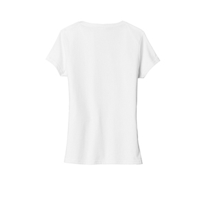 2026 <b>Women's</b> <b>White</b> V-Neck <b>Short</b> <b>Sleeve</b> Cotton T-<b>Shirt</b> Regular Fit Solid Color All Seasons Wear T <b>Shirt</b> - Product Image 2