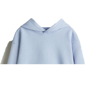 Sudadera con Capucha para Mujer, Invierno, Spandex/Algodón/Fibra de Bambú, Forro Polar Ecológico, Transpirable, Resistente al Viento, Bordada, Oversize, Lisa en la Parte Delantera - Product Image 2