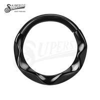 SUPERSTAR Anneau de nez clicker segmenté articulé en acier inoxydable 316L hypoallergénique à design facetté, bijou de piercing corporel