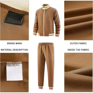 Survêtement homme haute qualité, veste et pantalon personnalisés avec logo, respirant, séchage rapide, vêtements de sport pour l'exercice quotidien - Product Image 4