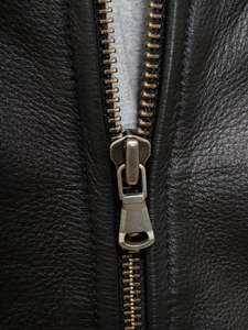 Veste en cuir pour homme personnalisée, style hip-hop, col montant, imperméable, écologique, broderie, couleur personnalisée, veste en cuir de vache - Product Image 5