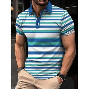 Camiseta Polo de Manga Corta para Hombre, Talla Grande, de Alta Calidad, con Ribete Blanco y Bordado Dorado, Estampada, Casual, de Verano, 2026 - Product Image 6
