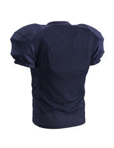 Camiseta con hombreras de compresión para fútbol, color azul marino, para hombre |   Camiseta de Entrenamiento Protectora Acolchada para Fútbol Americano - Product Image 4