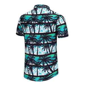 Servicio OEM, Camisas Hawaianas Casuales para Hombre, 100% Poliéster y Algodón, Manga Corta, Cuello Camisero, Color Sólido, Transpirables, Corte Holgado, Ropa de Playa - Product Image 2