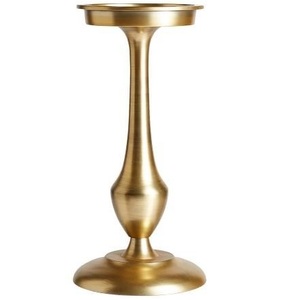 Ensemble de 2 porte-bougies coniques en métal finition dorée, bougeoirs en métal pour mariage, Noël, décoration de la maison, style nordique - Product Image 3