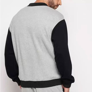 Veste de sport pour homme avec logo personnalisé, broderie en chenille épaisse, patchwork, capuche, doublure en laine coupe-vent et poches avant - Product Image 2