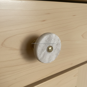 AG Elements - Perillas para Cajones de Cocina, Dormitorio y Sala de Estar, de Mármol Blanco, Acabado Brillante, Diseño Minimalista, Duraderas y Antioxidantes - Product Image 5