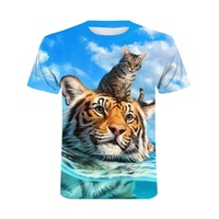 T-shirt pour homme en polyester à motif personnalisé tricoté en 3D avec impression numérique, nouveau design 2022, col anime, vente en gros, respirant, séchage rapide