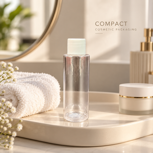 Flacon cosmétique transparent en PET de 50 ml |   Contenant vide en plastique pour produits de soin avec bouchon à vis pour lotion, shampoing, sérum et autres usages cosmétiques - Product Image 4