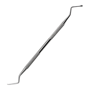 เครื่องมือขูดกระดูกลูคัส # เครื่องมือผ่าตัดทางทันตกรรมสแตนเลสแบบใช้มือ ปลายช้อนเรียบ ขนาด 3 มม. แบบสองด้าน 86 ชิ้น สำหรับการถอนกระดูก - Product Image 1