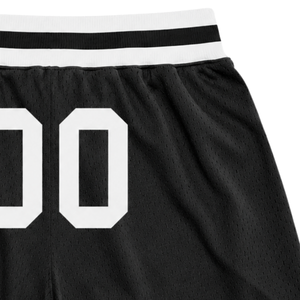 <b>Men</b> Black <b>White</b> Sublimated Mesh Basketball <b>Shorts</b> Athletic Polyester Sports <b>Shorts</b> Competition Match Performance Wear - Product Image 4