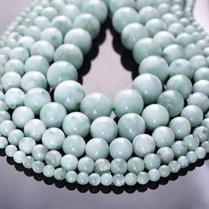 Cuentas Sueltas Redondas de Angelita Azul Natural, Exclusivas y Modernas para la Creación de Joyas, Pulseras, Collares, Accesorios DIY - Product Image 4