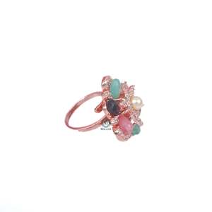 18K Gold Plated Zircon Adjustable Fashion Ring for Daily Casual Wear - Product Image 3