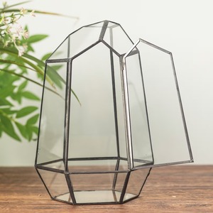Terrarium décoratif en verre pour plantes d'intérieur, succulentes, mousse, décoration de table pour la maison et le bureau, et article cadeau, vente en gros depuis l'Inde - Product Image 1