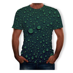 T-shirts pour hommes en gros, personnalisables, à manches courtes, coupe ajustée, séchage rapide, écologiques, respirants, anti-plis, pour le sport et la course, avec motif lettre - Product Image 2