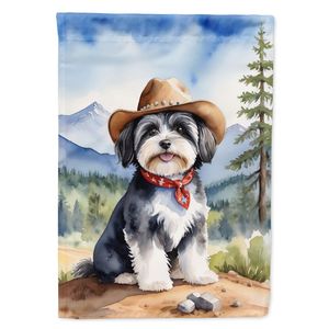 Drapeau de jardin de bienvenue multicolore Havanese Cowboy Boîte aux lettres Drapeau décoratif de cour Bannière pour patio Oeuvre d'art pour parterres de fleurs Petit - Product Image 1