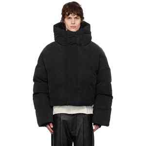 เสื้อแจ็คเก็ตพัฟเฟอร์คุณภาพสูงสำหรับผู้ชาย แบบ OEM สั่งทำพิเศษ บุด้วยขนเป็ด มีฮู้ด ปลายแขนถักแบบริบ ระบายอากาศได้ดี แห้งเร็ว - Product Image 1