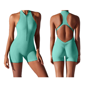 Conjuntos Deportivos de Dos Piezas para Mujer, Fabricados en Pakistán, Bodysuits, Jumpsuits, Leggings para Gimnasio, Shorts de Yoga, Color Sólido - Product Image 6
