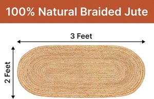 Alfombra Ovalada de Yute Trenzado Hecha a Mano al por Mayor, Reversible, de Arpillera Natural para Sala de Estar, Cocina, Entrada, Decoración del Hogar, OEM ODM - Product Image 6