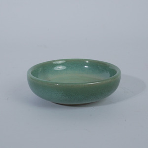 <b>Green</b> Reactive Glaze Stoneware Ceramic Sauce Dish Handmade Traditional Chinese Design Soy Dipping Japanese Restaurants - Product Image 1