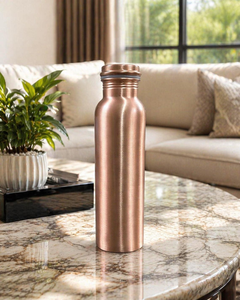 Bouteille en cuivre, bouteille en cuivre pur, bouteille en cuivre martelé, bouteille d'eau en cuivre, bouteille en cuivre ayurvédique, bouteille en cuivre faite à la main - Product Image 4