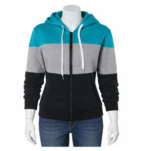 Sweat-shirts à capuche en polaire pour femmes, couleur personnalisée, automne/hiver, 100% polyester, fermeture éclair, haute qualité, vente en gros, séchage rapide - Product Image 5