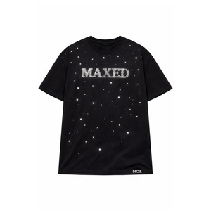 Customized logo Rhinestone Boxy Cropped High Quality Tee Men's Cotton <b>T</b>-shirt Streetwear Short Sleeve Custom Men's shirts OEM - Product Image 2