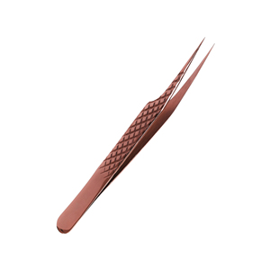 4 Pcs Pince à cils en acier inoxydable de qualité supérieure de couleur rose fabriquée à la main par Beauty Concept International - Product Image 1