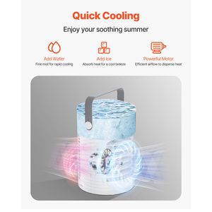Enfriador de Aire Evaporativo Portátil 4 en 1 con Temporizador Inteligente, Mini Aire Acondicionado de 3 Velocidades, Tanque de Agua de 600 ml, 7 Opciones de Color - Product Image 2