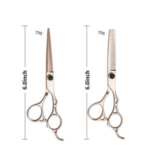 6 Inch Para Titanium Rose Gold Color <b>Barber</b> Scissors Hair Cutting Thinning Scissors Shears <b>Set</b> Silver <b>Barber</b> Scissors Kit - Product Image 3