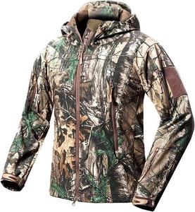 Chaqueta Acolchada con Capucha Unisex para Invierno, Estampado de Camuflaje Animal, Impermeable, Cuello Alto, Corte Regular, Naranja Marrón, Soft Shell Personalizada - Product Image 6