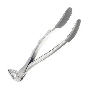 Silver <b>Color</b> <b>Silicon</b> Grip Easy Handle Dental Forceps Right Side 122 Number Dental Tooth Extraction Forceps - Product Image 2