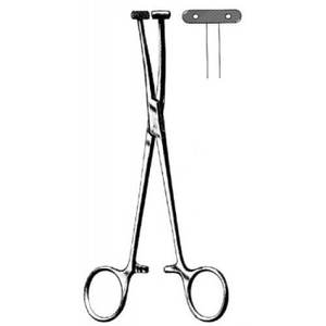 Pinzas de Willet Martel con mecanismo de bloqueo de trinquete, 190 mm de largo, instrumentos de acero inoxidable para reparación de lacera en el cuero cabelludo - Product Image 1