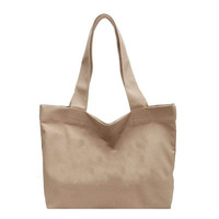 Sac fourre-tout sport en toile de coton blanc à motif géométrique personnalisé, avec longue bandoulière, style décontracté