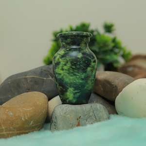 Marble Finish Mini Urns for Human <b>Ashes</b> European/American Style 200 Cubic Inch Capacity Handcrafted Color Burst Finish - Product Image 6