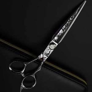 Professional Hairdressing Scissors Stainless Steel Sharp Blade Right Handed <b>Long</b> <b>Handle</b> Decorative <b>Shears</b> for Barbers - Product Image 5