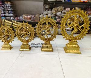 รูปปั้นทองเหลือง natraj shiva God รูปปั้นทองเหลืองขนาดเล็กรูปปั้น natraj ทองเหลืองแกะสลักจากอินเดียรูปปั้น natraj ขนาดเล็ก - Product Image 1