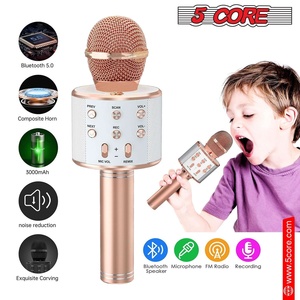 5 Core <b>Microphone</b> Wireless Karaoke Mic With Speaker 3 in 1 Portable <b>Bluetooth</b> Microfono Inalambrico - Product Image 6