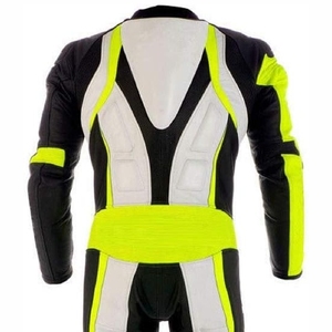 Combinaison de moto pour homme, manches longues, couleurs contrastées, respirante, en cuir, pour toutes les saisons, vêtements de course - Product Image 5