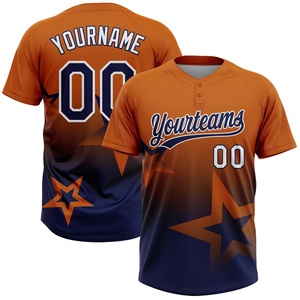 Nouvelle arrivée, maillot de softball bleu orange, design étoile, respirant, séchage rapide, uniforme d'équipe performant, fabricant OEM ODM - Product Image 1