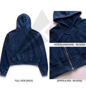 Sudadera con capucha y cremallera de peso pesado con estampado digital para hombre, talla grande, hombros caídos, corte holgado, ropa de invierno, calidad Impex - Product Image 4