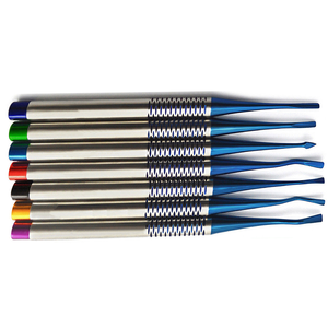 Elevador PDL de Acero Inoxidable con Punta Microdentada y Puntas Recubiertas de Titanio Azul, Set Dental PDL CE ISO de Grip Surgical - Product Image 6