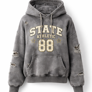 Sudadera con Capucha Desgastada Personalizada al por Mayor para Mujer - Suministro Directo de Fábrica OEM - Product Image 1