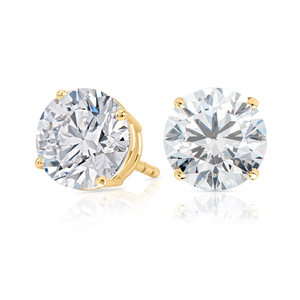 Lab Grown Diamond IGI Certified 14K Gold Rhodium Plated Luxury Stud Earrings Brilliant Cut Martini Setting Wedding Gift Party - Product Image 3